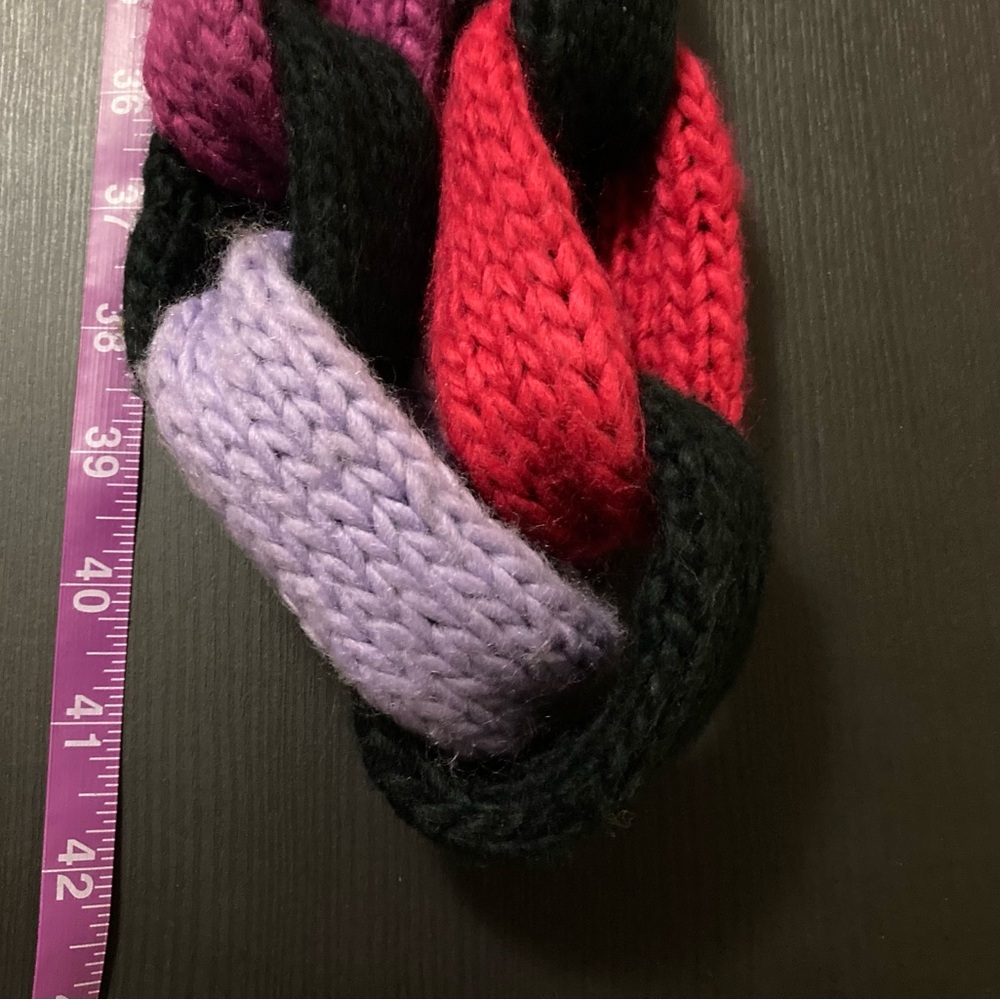 Little Miss Matched Colorful Chunky Knit Loop Chain Link Infinity Scarf 42” - Picture 7 of 11